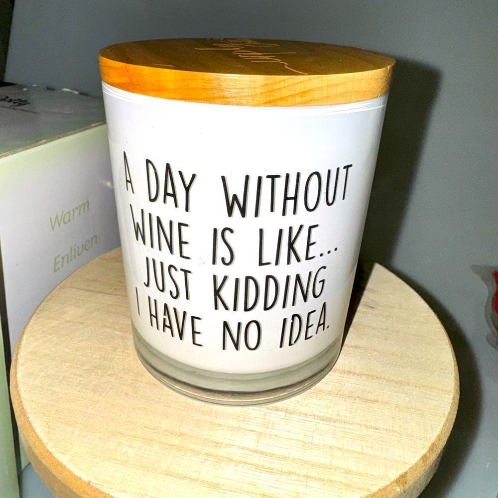 SOY CANDLE ROSE WATER " A DAY WITH OUT 🍷 WINE